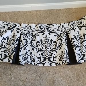 3 New Black and white damask valances